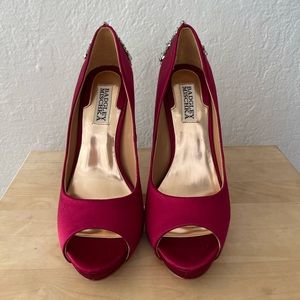Kiara Crystal Back Open Toe Pump